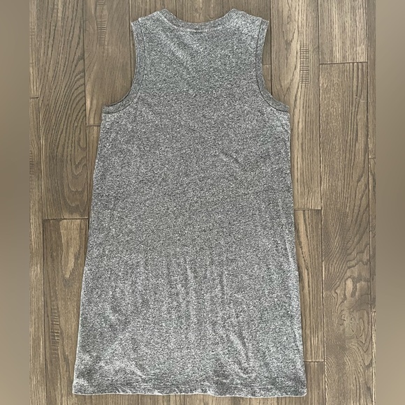 Roots Canada Sleeveless Tank Dress Womens Salt & Pepper Gray Chest Logo - Picture 4 of 6